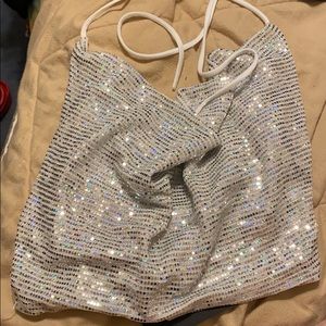 fashion nova sparkly blouse